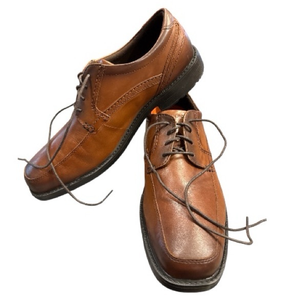 Rockport Brown‎ Leather Oxfords Men’s 11.5 Lace-Up Comfort Dress Shoes - Picture 10 of 11